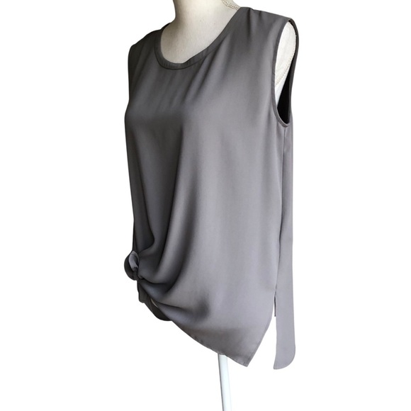 All Saints Heny Top Gray Left Knot Detail Size 2 - Picture 4 of 16